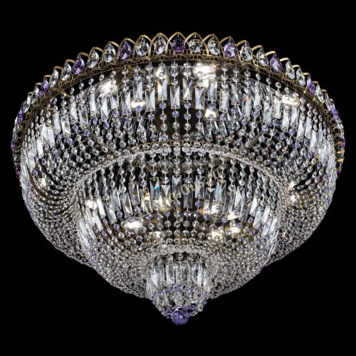 Люстра Водопад Обтикон №15 под бронзу фиолетовая в Магнитогорске Гусь Хрустальный