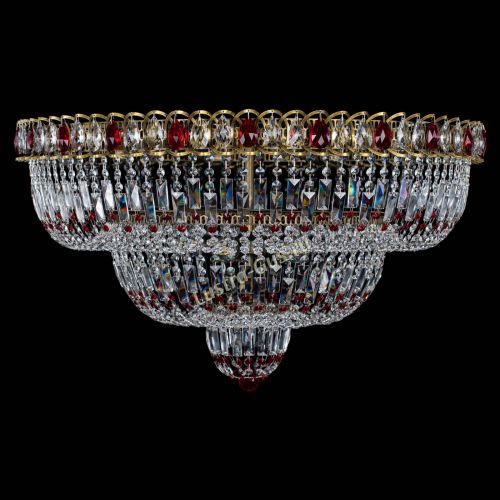 Люстра Водопад Обтикон №15 под бронзу красная в Магнитогорске Гусь Хрустальный