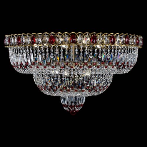 Люстра Водопад Обтикон №15 под бронзу красная в Магнитогорске Гусь Хрустальный