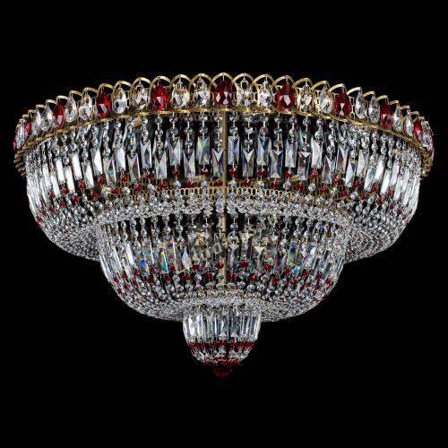 Люстра Водопад Обтикон №15 под бронзу красная в Магнитогорске Гусь Хрустальный