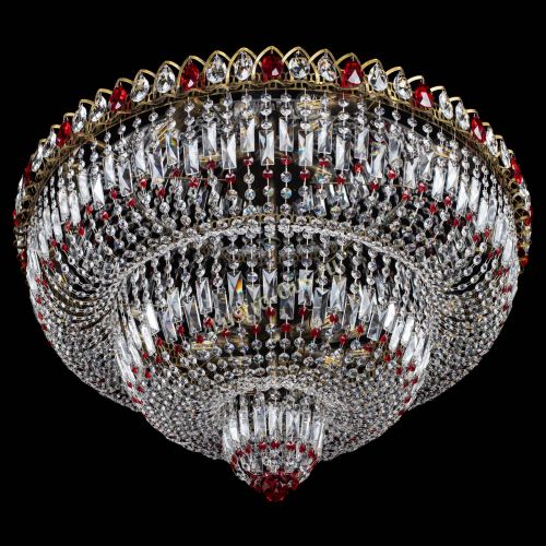 Люстра Водопад Обтикон №15 под бронзу красная в Магнитогорске Гусь Хрустальный
