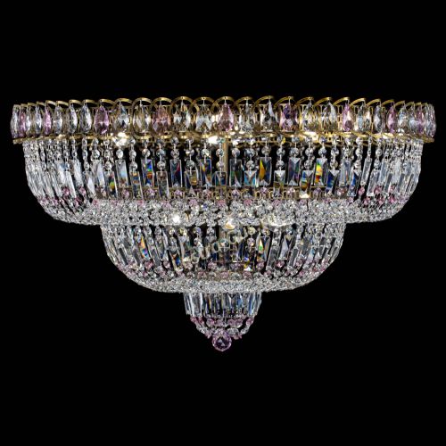 Люстра Водопад Обтикон №15 под бронзу розовая в Магнитогорске Гусь Хрустальный