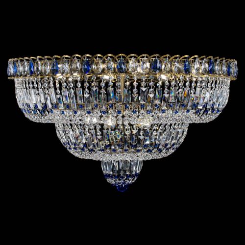 Люстра Водопад Обтикон №15 под бронзу синяя в Магнитогорске Гусь Хрустальный