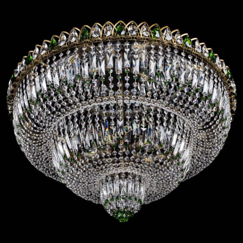 Люстра Водопад Обтикон №15 под бронзу зеленая в Магнитогорске Гусь Хрустальный