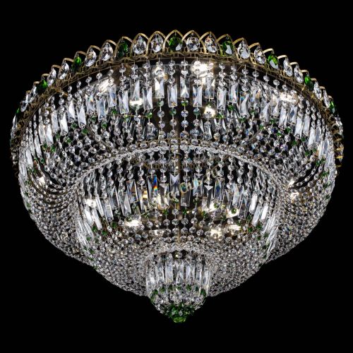 Люстра Водопад Обтикон №15 под бронзу зеленая в Магнитогорске Гусь Хрустальный