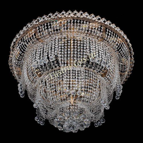 Люстра Водопад Софья большая в Магнитогорске Гусь Хрустальный