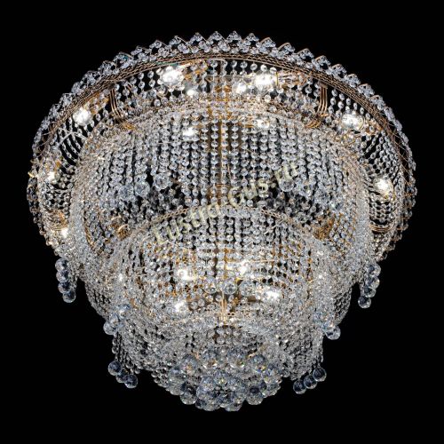 Люстра Водопад Софья большая в Магнитогорске Гусь Хрустальный