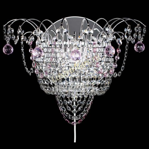 Бра Агата №3 розовая в Магнитогорске Гусь Хрустальный