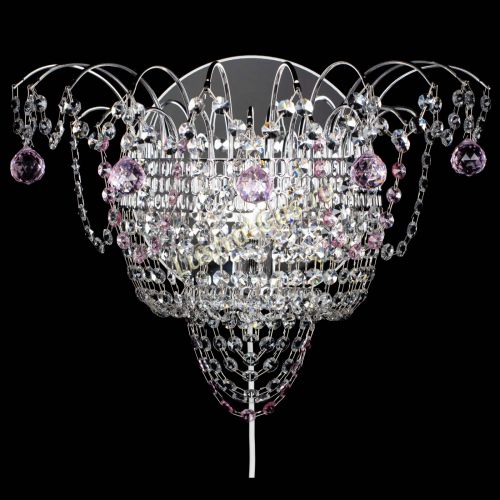 Бра Агата №3 розовая в Магнитогорске Гусь Хрустальный