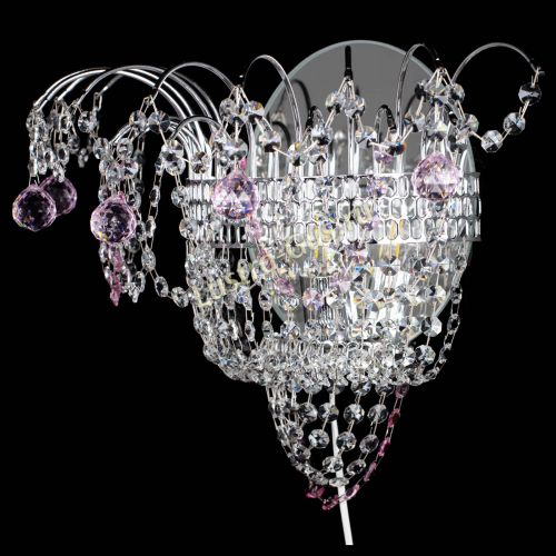 Бра Агата №3 розовая в Магнитогорске Гусь Хрустальный