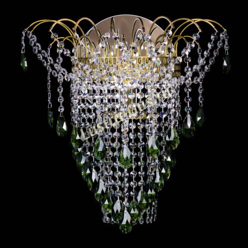 Бра Агата №4 под бронзу Зеленая в Магнитогорске Гусь Хрустальный