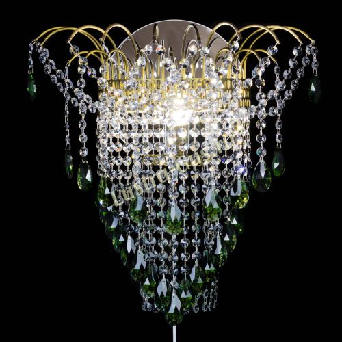 Бра Агата №4 под бронзу Зеленая в Магнитогорске Гусь Хрустальный