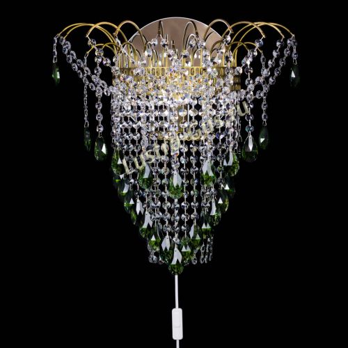 Бра Агата №4 под бронзу Зеленая в Магнитогорске Гусь Хрустальный