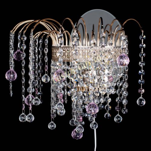 Бра Агата Венеция шар розовая в Магнитогорске Гусь Хрустальный