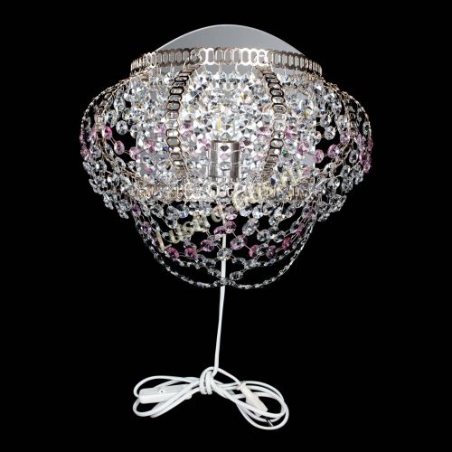 Бра Альфа №1 розовая в Магнитогорске Гусь Хрустальный