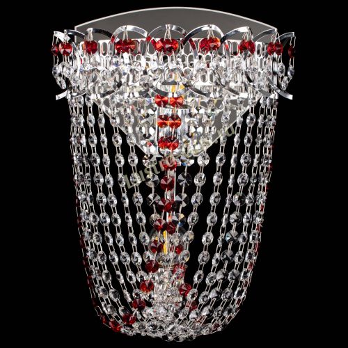 Бра Астра ажур №2 красная в Магнитогорске Гусь Хрустальный