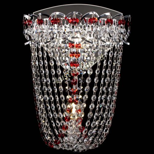 Бра Астра ажур №2 красная в Магнитогорске Гусь Хрустальный