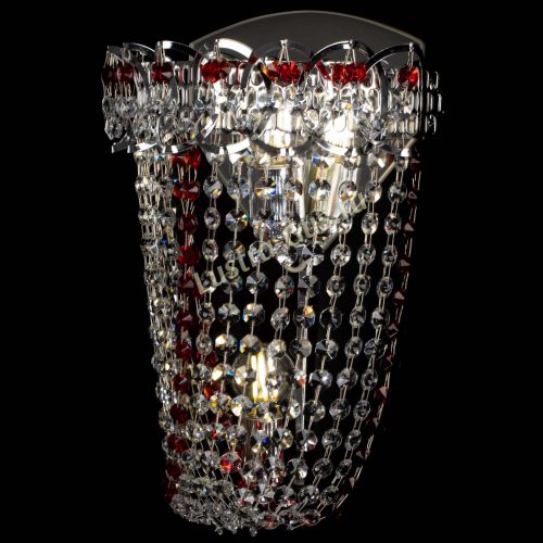 Бра Астра ажур №2 красная в Магнитогорске Гусь Хрустальный