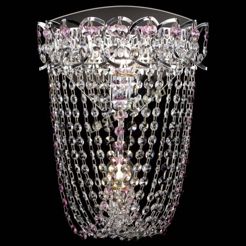 Бра Астра ажур №2 розовая в Магнитогорске Гусь Хрустальный