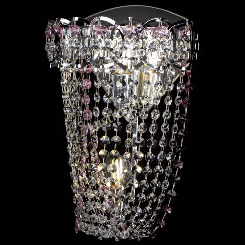 Бра Астра ажур №2 розовая в Магнитогорске Гусь Хрустальный