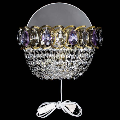 Бра Астра ажур под бронзу фиолетовая в Магнитогорске Гусь Хрустальный