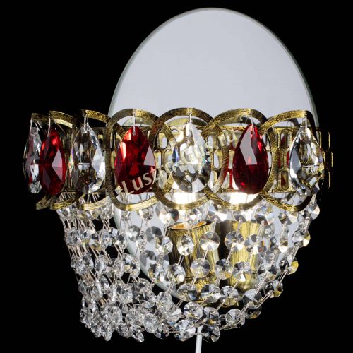 Бра Астра ажур под бронзу красная в Магнитогорске Гусь Хрустальный