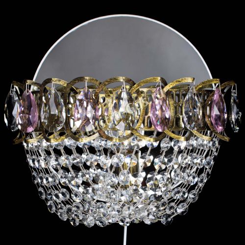 Бра Астра ажур под бронзу розовая в Магнитогорске Гусь Хрустальный