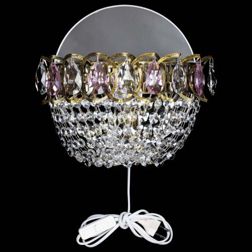 Бра Астра ажур под бронзу розовая в Магнитогорске Гусь Хрустальный