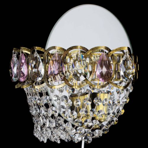 Бра Астра ажур под бронзу розовая в Магнитогорске Гусь Хрустальный