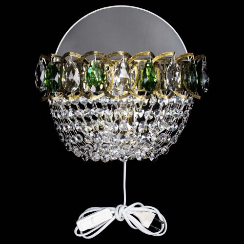 Бра Астра ажур под бронзу зеленая в Магнитогорске Гусь Хрустальный