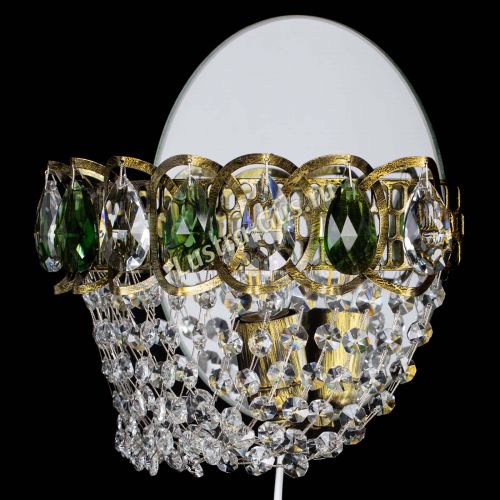 Бра Астра ажур под бронзу зеленая в Магнитогорске Гусь Хрустальный