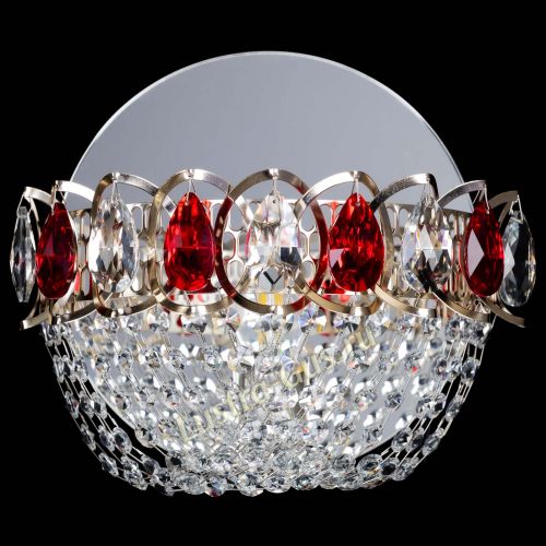 Бра Астра ажур красная в Магнитогорске Гусь Хрустальный