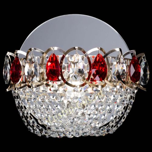 Бра Астра ажур красная в Магнитогорске Гусь Хрустальный