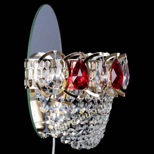 Бра Астра ажур красная в Магнитогорске Гусь Хрустальный