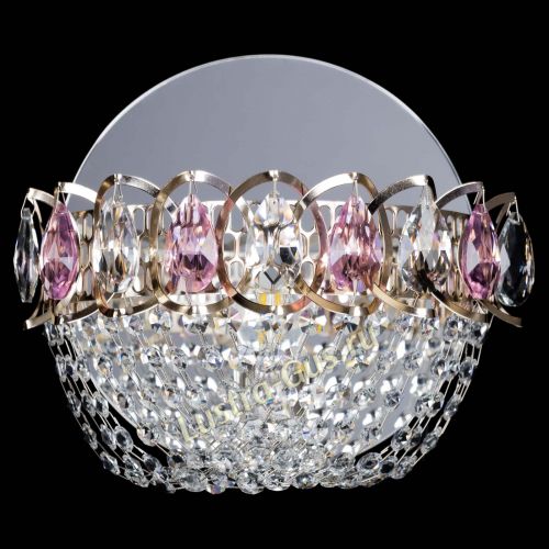 Бра Астра ажур розовая в Магнитогорске Гусь Хрустальный