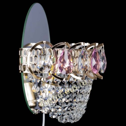 Бра Астра ажур розовая в Магнитогорске Гусь Хрустальный