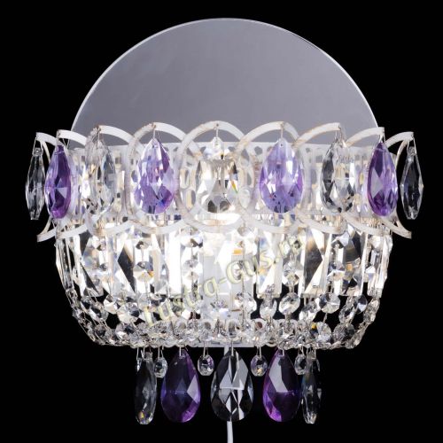 Бра Астра Фиолетовая белая в Магнитогорске Гусь Хрустальный