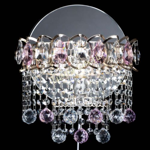 Бра Астра Капель шар 30 Розовая в Магнитогорске Гусь Хрустальный