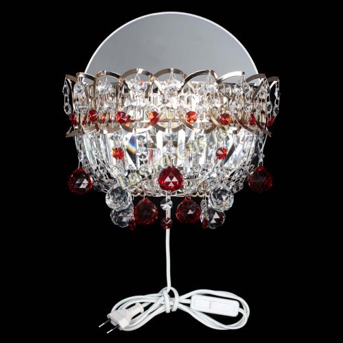 Бра Астра пластинка шар Красная в Магнитогорске Гусь Хрустальный