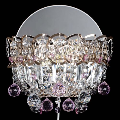 Бра Астра пластинка шар Розовая в Магнитогорске Гусь Хрустальный