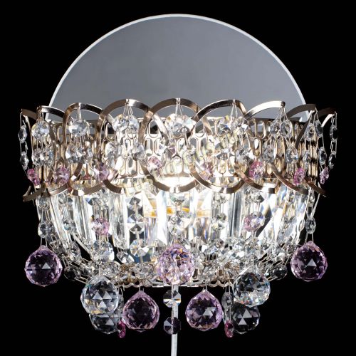 Бра Астра пластинка шар Розовая в Магнитогорске Гусь Хрустальный