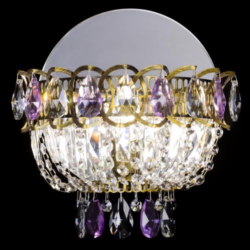 Бра Астра Фиолетовая под бронзу в Магнитогорске Гусь Хрустальный