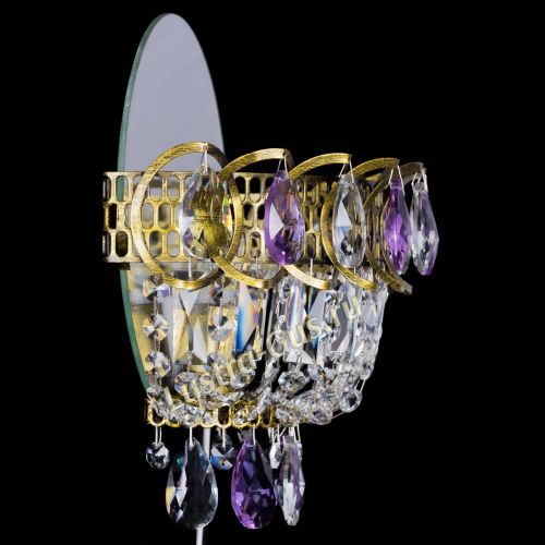 Бра Астра Фиолетовая под бронзу в Магнитогорске Гусь Хрустальный