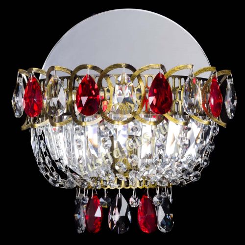 Бра Астра Красная под бронзу в Магнитогорске Гусь Хрустальный