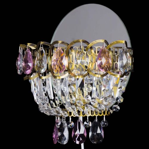 Бра Астра Розовая под бронзу в Магнитогорске Гусь Хрустальный