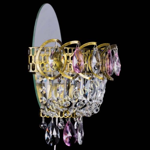 Бра Астра Розовая под бронзу в Магнитогорске Гусь Хрустальный