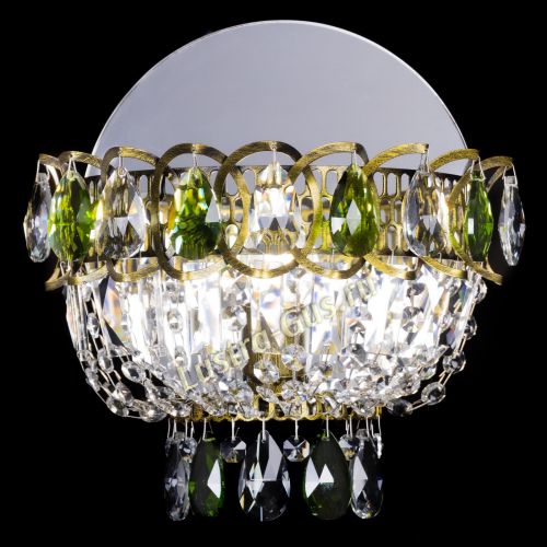 Бра Астра Зеленая под бронзу в Магнитогорске Гусь Хрустальный