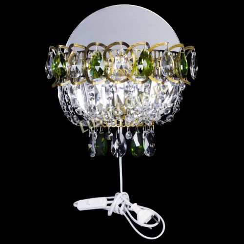 Бра Астра Зеленая под бронзу в Магнитогорске Гусь Хрустальный