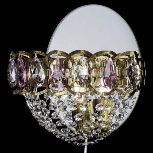 Бра Астра Сетка под бронзу Розовая в Магнитогорске Гусь Хрустальный