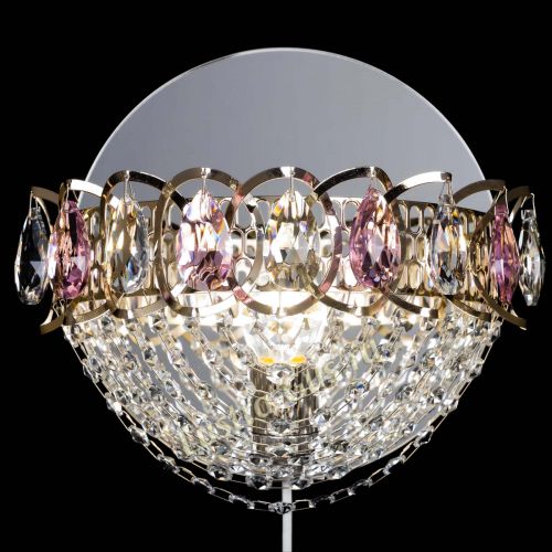 Бра Астра Сетка розовая в Магнитогорске Гусь Хрустальный